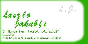 laszlo jakabfi business card